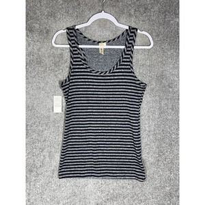 BKE Striped Scoop Neck Racerback Tank Top Womens Size Large Blue‎ Gray NWT